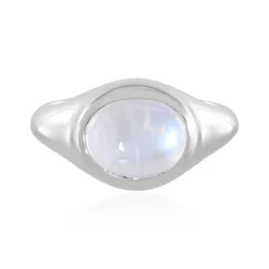 Regenbogen-Mondstein-Silberring