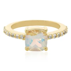 Regenbogen-Topas-Silberring