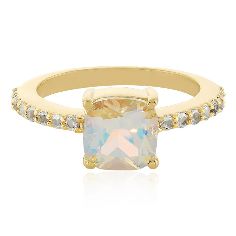 Regenbogen-Topas-Silberring