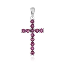 Rhodolith-Silberanhänger