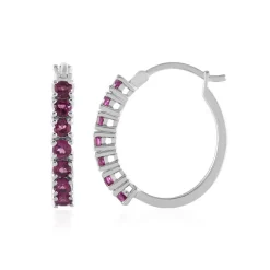 Rhodolith-Silberohrringe