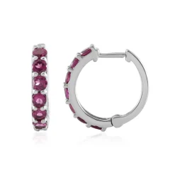 Rhodolith-Silberohrringe