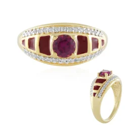 Rhodolith-Silberring