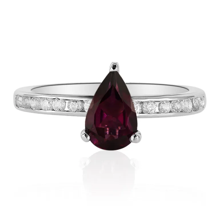 Rhodolith-Silberring