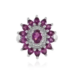 Rhodolith-Silberring