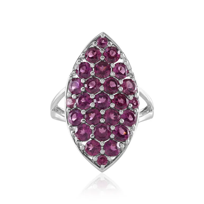 Rhodolith-Silberring