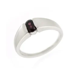 Rhodolith-Silberring