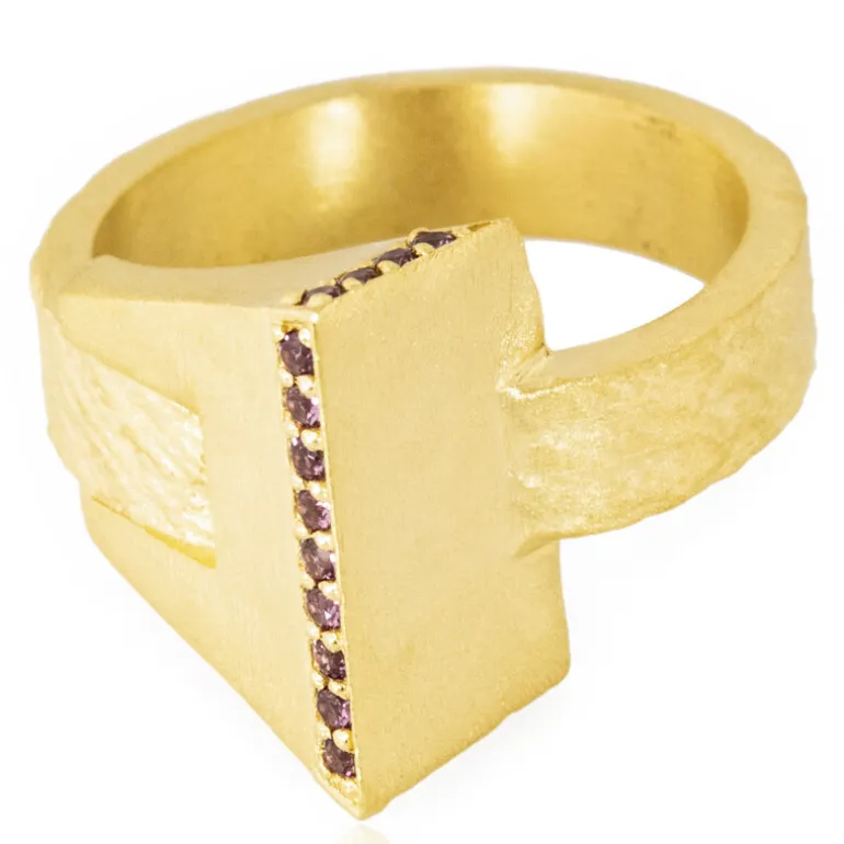 Rhodolith-Silberring