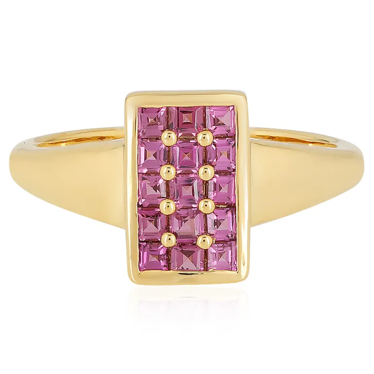 Rhodolith-Silberring