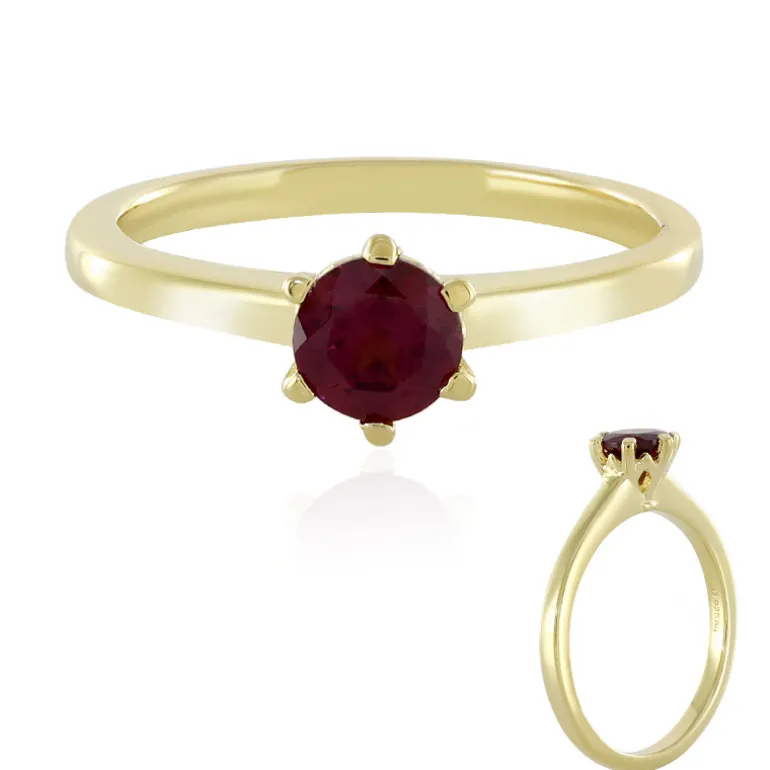 Rhodolith-Silberring