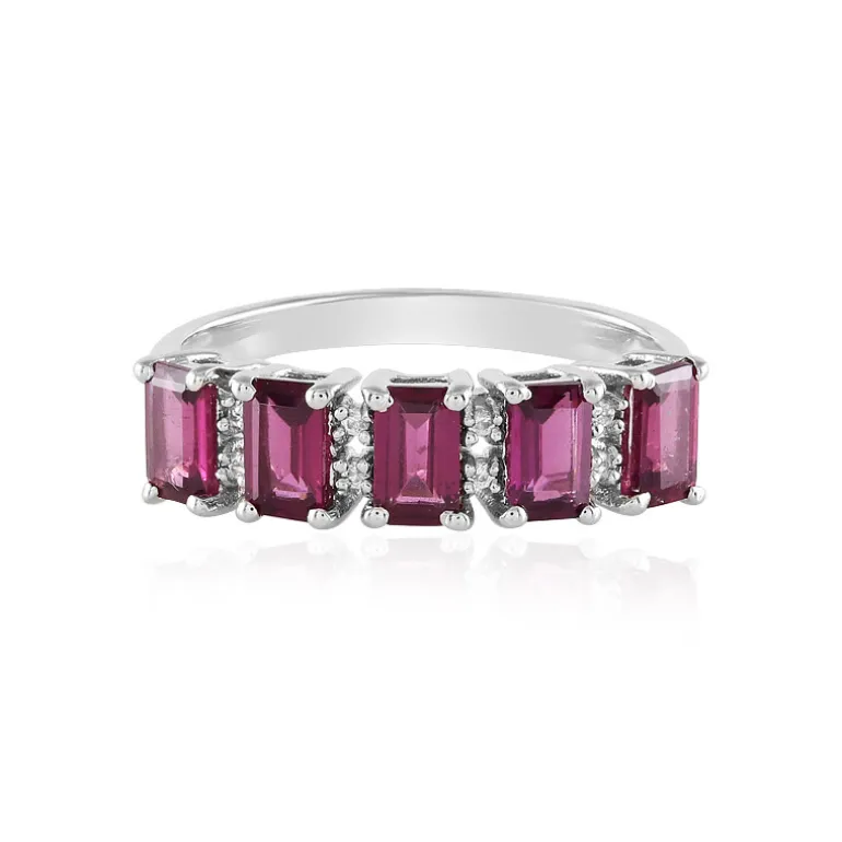 Rhodolith-Silberring