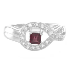 Rhodolith-Silberring