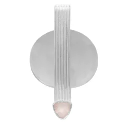 Rosenquarz-Silberanhänger