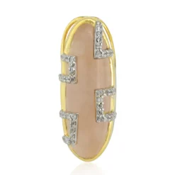 Rosenquarz-Silberanhänger