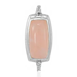 Rosenquarz-Silberanhänger