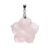 Rosenquarz-Silberanhänger