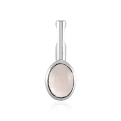 Rosenquarz-Silberanhänger