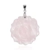 Rosenquarz-Silberanhänger