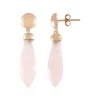 Rosenquarz-Silberohrringe
