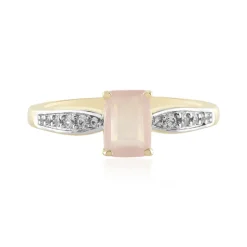 Rosenquarz-Silberring