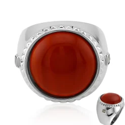 Roter Achat-Silberring (Annette classic)