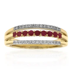 Roter Beryll-Goldring