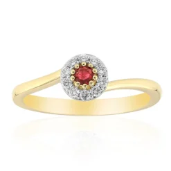 Roter Beryll-Goldring