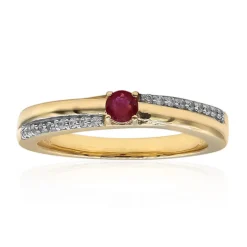 Roter Beryll-Goldring