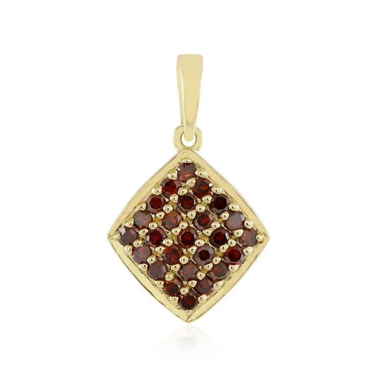 Roter I2 Diamant-Goldanhänger