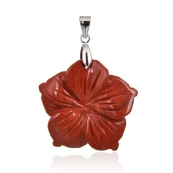 Roter Jaspis-Silberanhänger