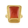 Roter Onyx-Silberring