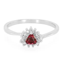 Roter Sapo-Turmalin-Silberring