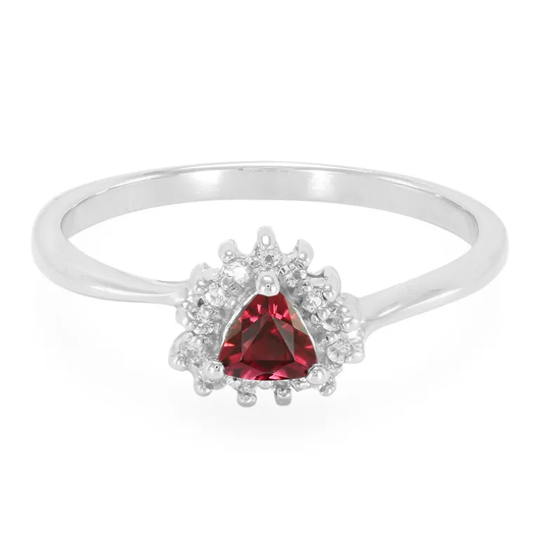 Roter Sapo-Turmalin-Silberring