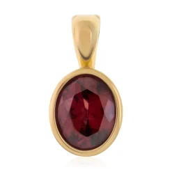 Roter Zirkon-Goldanhänger (CUSTODANA)