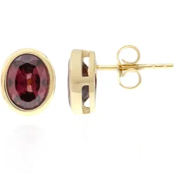 Roter Zirkon-Goldohrringe (CUSTODANA)