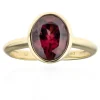 Roter Zirkon-Goldring (CUSTODANA)