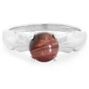 Rotes Tigerauge-Silberring