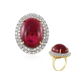 Rubellit-Goldring (AMAYANI)