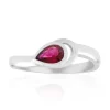 Rubellit-Silberring
