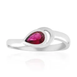 Rubellit-Silberring