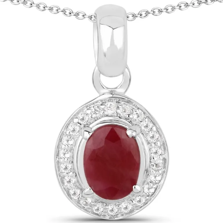 Rubin-Silberhalskette