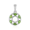 Russischer Diopsid-Silberanhänger