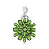 Russischer Diopsid-Silberanhänger