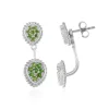 Russischer Diopsid-Silberohrringe
