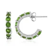 Russischer Diopsid-Silberohrringe