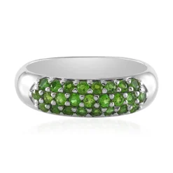 Russischer Diopsid-Silberring