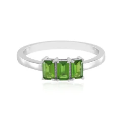 Russischer Diopsid-Silberring