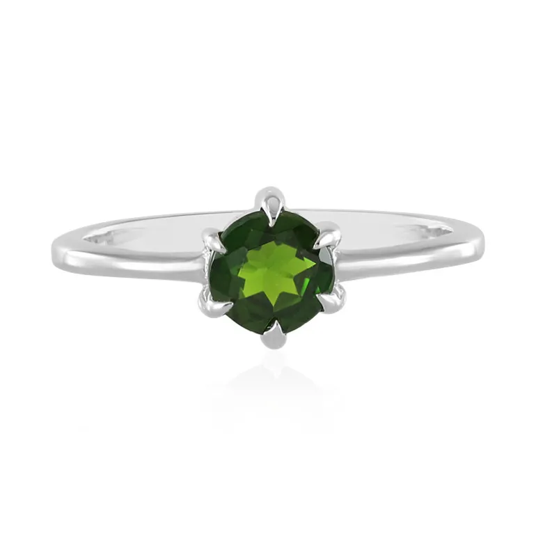 Russischer Diopsid-Silberring