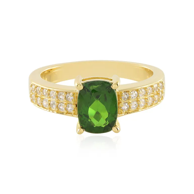 Russischer Diopsid-Silberring