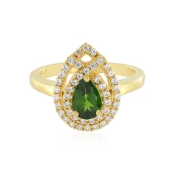 Russischer Diopsid-Silberring